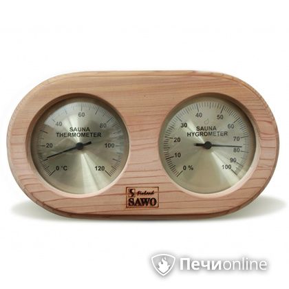 Термогигрометр Sawo 222-THD С округлыми краями со стеклом кедр в Омске